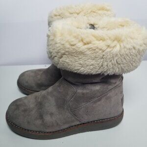 UGG Women's Celvin Chocolate Brown Side Zip Mid-Calf Water Resistant Boots Sz 8